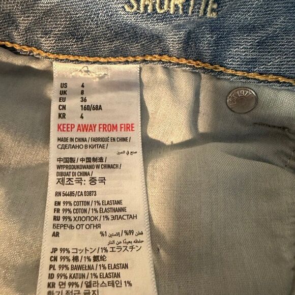 American Eagle Jean Shorts Size 4 Shortie - Picture 8 of 10